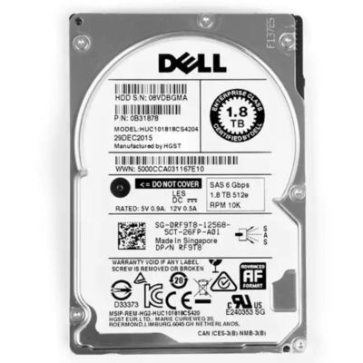 1.8TB 2.5" SAS 10K RPM Hard Disk Drive HDD For Server