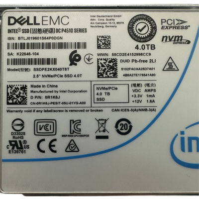 Intel P4510 4T NVME U.2 SSD 2.5 Inch Internal Hard Drive for Server