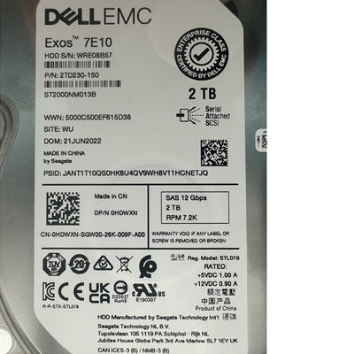 DELL 2T SAS 3.5" 7.2K internal server hdd