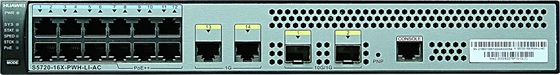 Rack-Ready S5720-16X-Pwh-Li-AC Gigabit Switch with 12 Ethernet 10/100/1000 PoE Ports