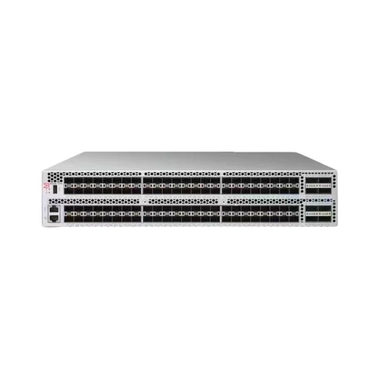 96 SFP Ports 32G Fibre Channel 8 QSFP Ports Brocade G630 Active Dual Power Supply Switch