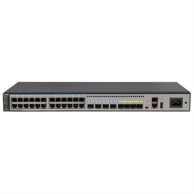 S5720-32X-EI-AC 56 Gb/s Capacity Switch with SNMP Function and 4 100/1000 SFP SFP ports