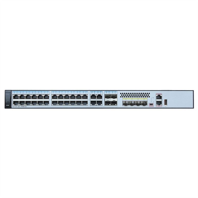 S5720-36C-PWR-EI-DC 3-Layer LACP Ethernet Switch with 56 Gb/s Capacity and SFP Ports