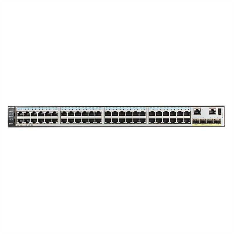 S5720-52X-Pwr-Si-AC 48 PoE 10/100/1000base-T Ports 4 10GE SFP Ports for Network Management